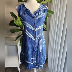 Alma Vintage 80s 90s Graphic Print Dress Size Medium